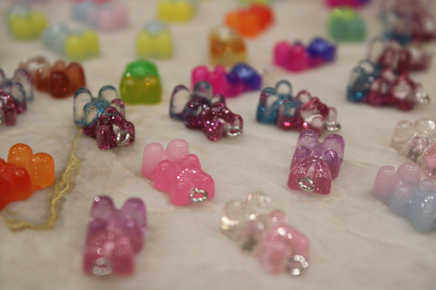 Mystery gummy bear charms